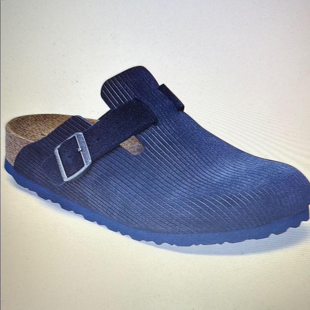 Birkenstock Suede Embossed Corduroy Midnight Boston